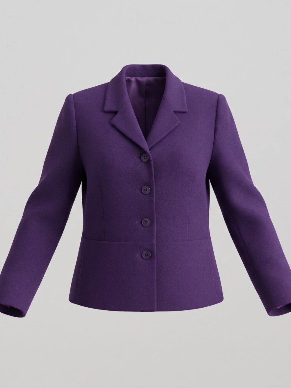 Vintage Sag Harbor Deep Purple Wool Blend Blazer Jacket Structured Academia